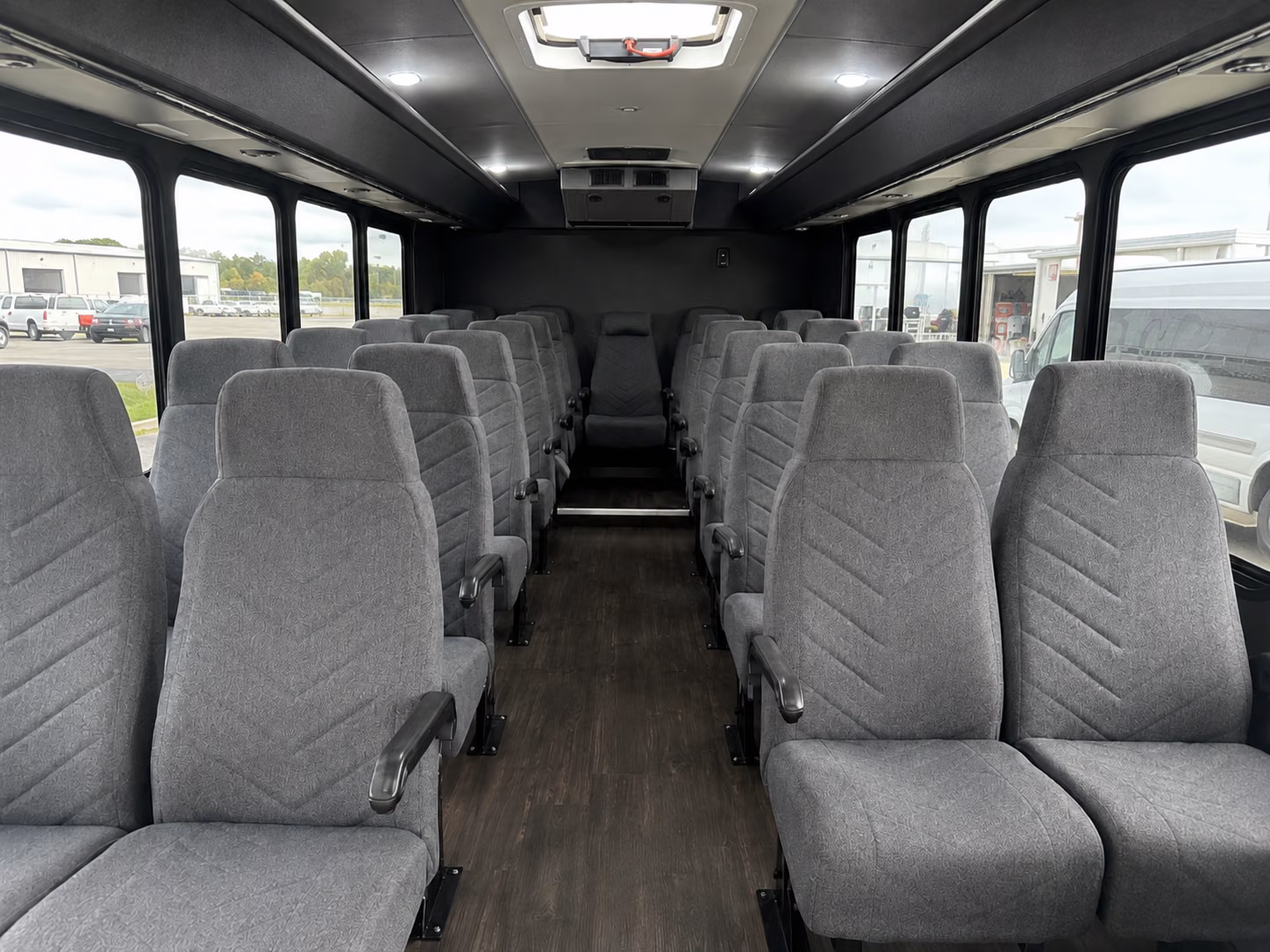 indio 18 passenger minibus inside