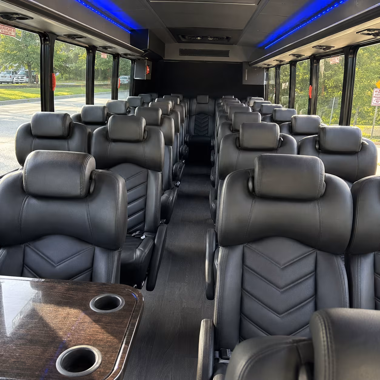 indio 28 passenger minibus inside