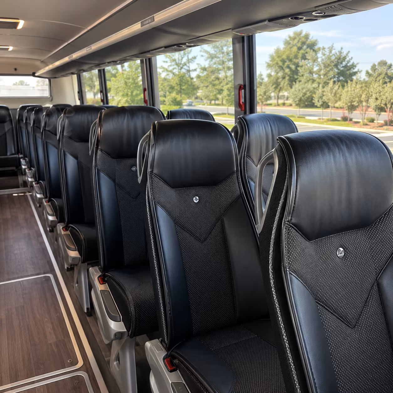 indio 45 passenger charter bus interior