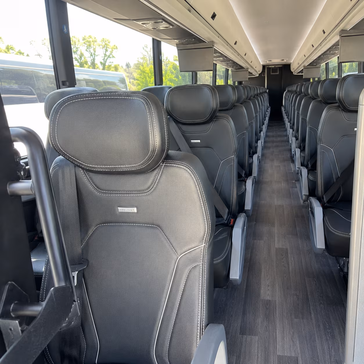 indio 47 passenger charter bus interior