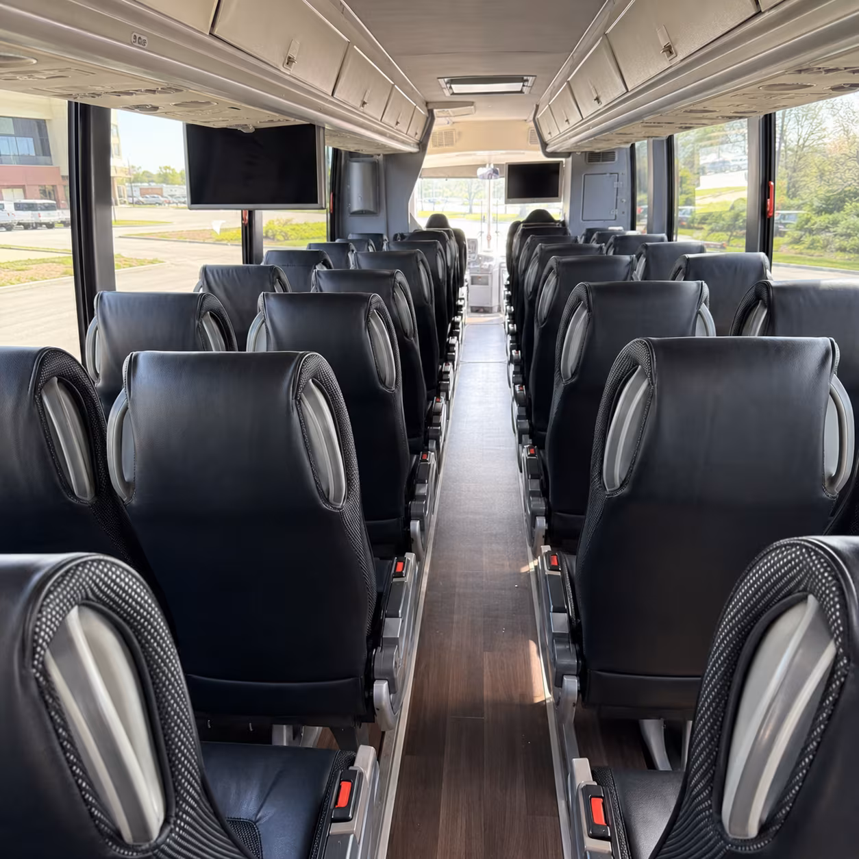indio 56 passenger charter bus inside