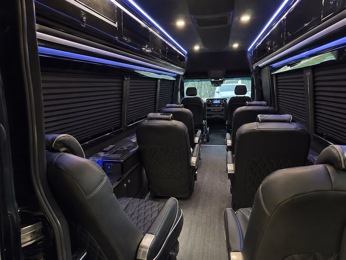 indio sprinter van with driver inside